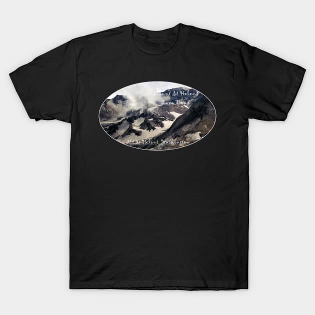 Mount St Helens lava dome closeup oval T-Shirt by DlmtleArt